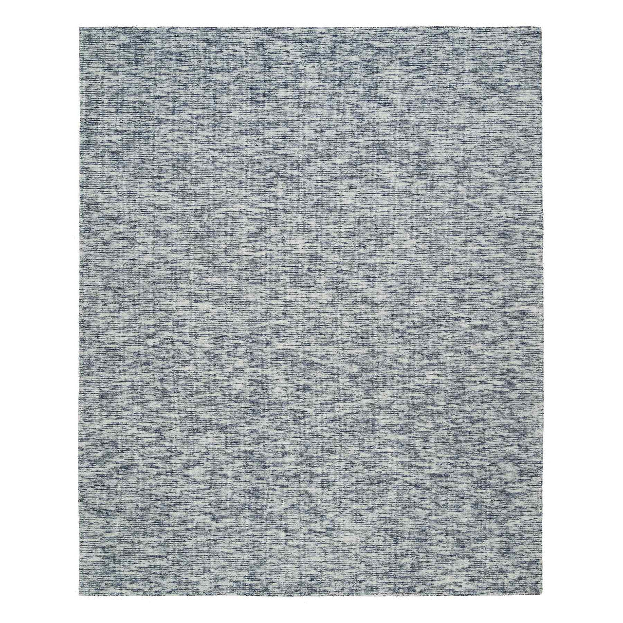 Blue 8'1" x 10'0" Modern and Contemporary Handloom Wool Rug - Sku: O065241