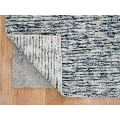 Modern and Contemporary Wool Hand Loomed Rug Blue No Border 8.1X10.0 -O065241