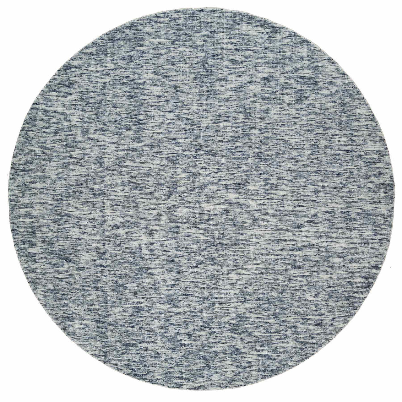 Blue 10'0" x 10'0" Modern and Contemporary Handloom Wool Rug - Sku: O065242