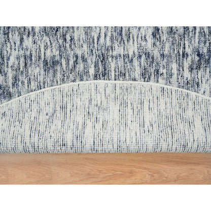 Modern and Contemporary Wool Hand Loomed Rug Blue No Border 10.0X10.0 -O065242