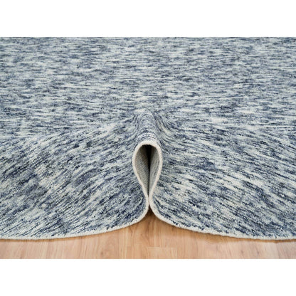 Modern and Contemporary Wool Hand Loomed Rug Blue No Border 10.0X10.0 -O065242