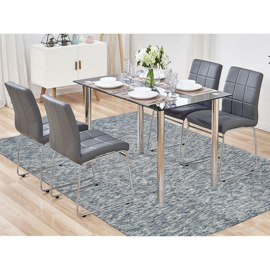 Modern and Contemporary Wool Hand Loomed Rug Blue No Border 8.2X10.0 -O065243