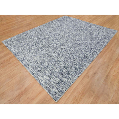 Modern and Contemporary Wool Hand Loomed Rug Blue No Border 8.2X10.0 -O065243