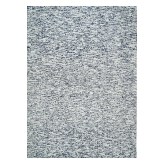 Modern and Contemporary Wool Hand Loomed Rug Blue No Border 9.0X12.0 -O065247