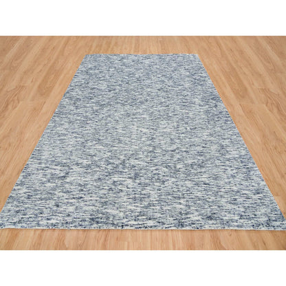 Modern and Contemporary Wool Hand Loomed Rug Blue No Border 9.0X12.0 -O065247