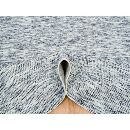 Modern and Contemporary Wool Hand Loomed Rug Blue No Border 9.0X12.0 -O065247