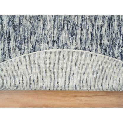 Modern and Contemporary Wool Hand Loomed Rug Blue No Border 8.0X8.0 -O065248