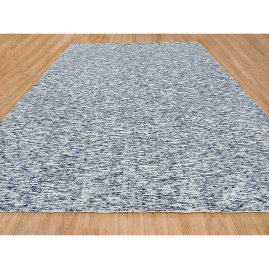 Modern and Contemporary Wool Hand Loomed Rug Blue No Border 12.2X15.0 -O065251