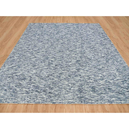 Modern and Contemporary Wool Hand Loomed Rug Blue No Border 12.0X12.0 -O065252