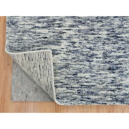 Modern and Contemporary Wool Hand Loomed Rug Blue No Border 12.0X12.0 -O065252