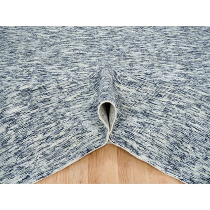 Modern and Contemporary Wool Hand Loomed Rug Blue No Border 12.0X12.0 -O065252