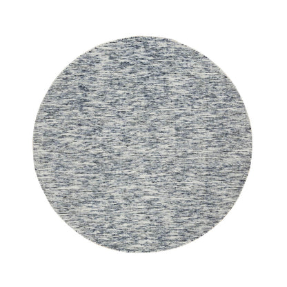 Modern and Contemporary Wool Hand Loomed Rug Blue No Border 5.10X5.10 -O065253
