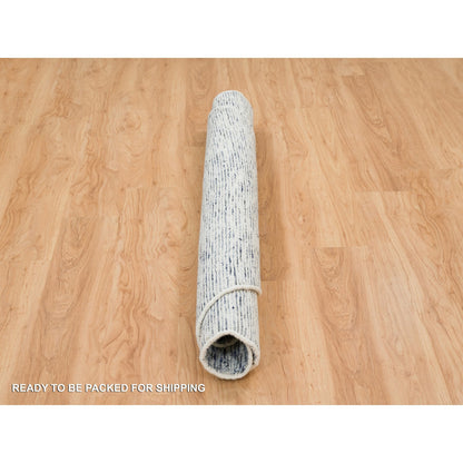Modern and Contemporary Wool Hand Loomed Rug Blue No Border 5.10X5.10 -O065253