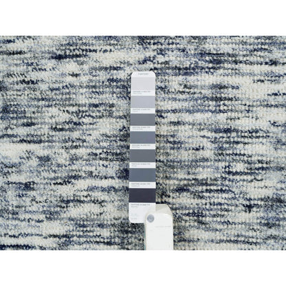 Modern and Contemporary Wool Hand Loomed Rug Blue No Border 6.0X6.0 -O065254