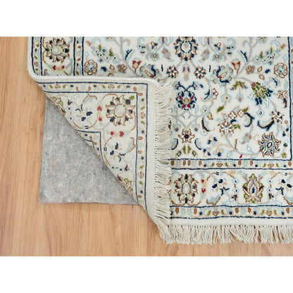 Fine Oriental Wool Hand Knotted Rug Ivory Ivory 2.8X16.4 -O065339