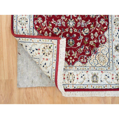 Fine Oriental Wool Hand Knotted Rug Red Ivory 2.7X8.0 -O065371