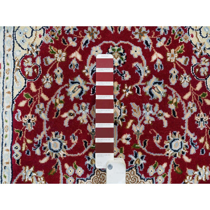 Fine Oriental Wool Hand Knotted Rug Red Ivory 2.7X8.0 -O065371