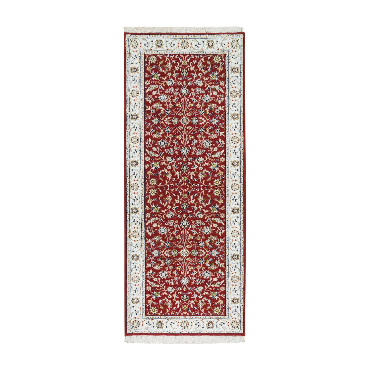 Red 2'8" x 6'8" Fine Oriental Hand knotted Wool Rug -O065379