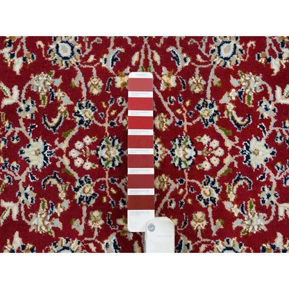 Fine Oriental Wool Hand Knotted Rug Red Ivory 2.7X6.10 -O065410