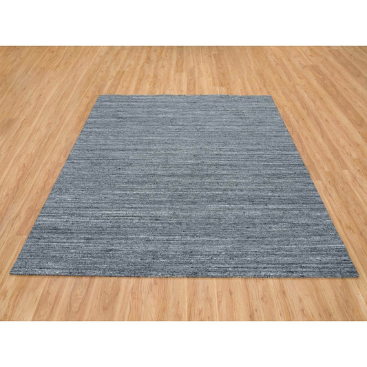 Modern and Contemporary Wool Hand Loomed Rug Grey No Border 8.1X8.0 -O065416