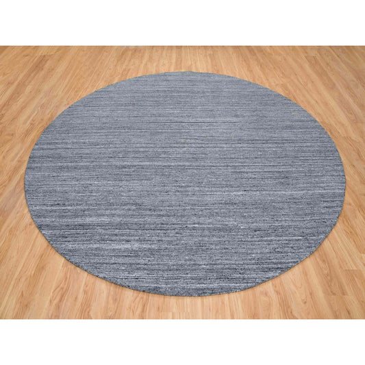 Modern and Contemporary Wool Hand Loomed Rug Grey No Border 12.0X12.0 -O065417