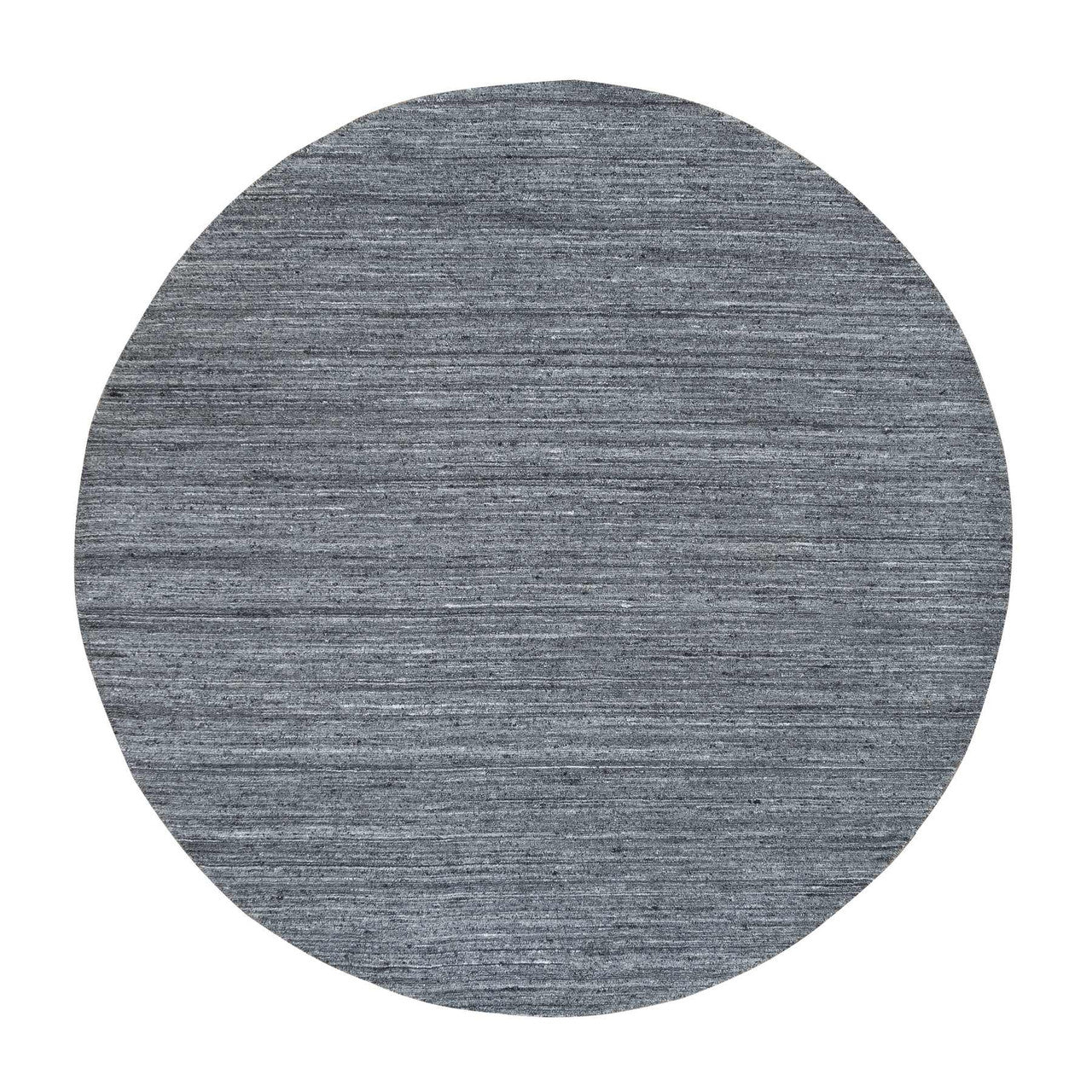 Modern and Contemporary Wool Hand Loomed Rug Grey No Border 8.0X8.0 -O065420