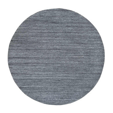 Modern and Contemporary Wool Hand Loomed Rug Grey No Border 8.0X8.0 -O065420