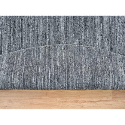 Modern and Contemporary Wool Hand Loomed Rug Grey No Border 8.0X8.0 -O065420
