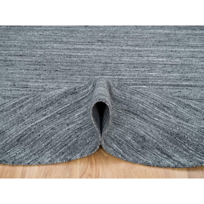 Modern and Contemporary Wool Hand Loomed Rug Grey No Border 8.0X8.0 -O065420