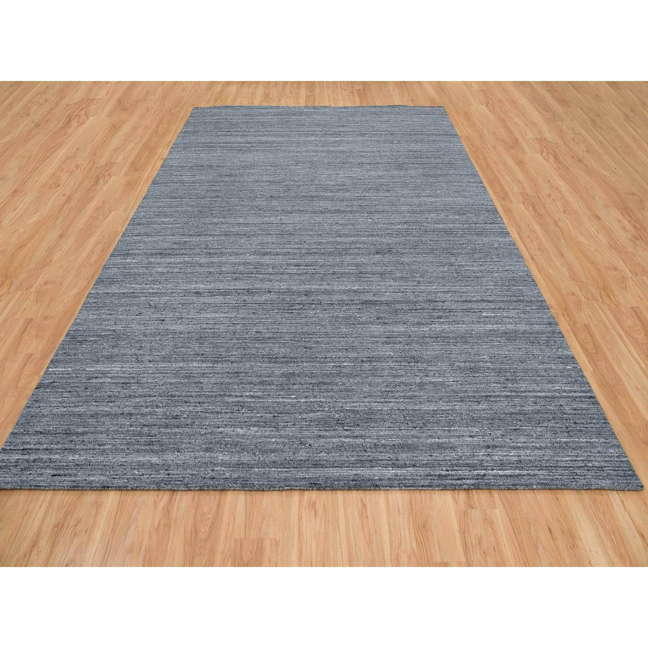 Modern and Contemporary Wool Hand Loomed Rug Grey No Border 10.3X14.0 -O065421