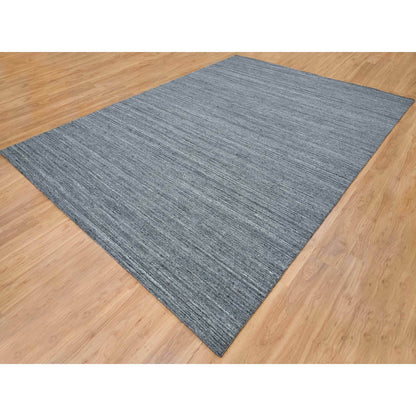 Modern and Contemporary Wool Hand Loomed Rug Grey No Border 10.3X14.0 -O065421