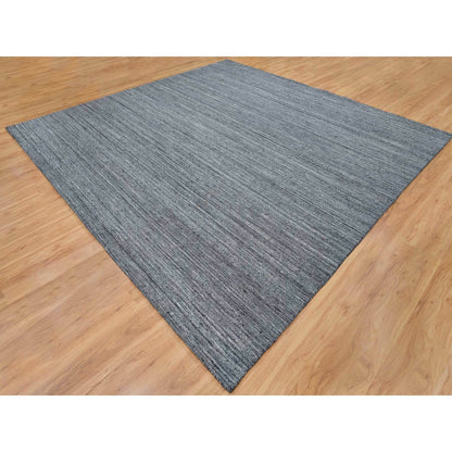 Modern and Contemporary Wool Hand Loomed Rug Grey No Border 12.0X12.0 -O065424