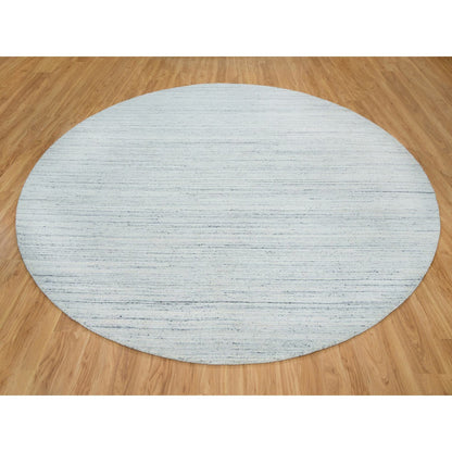 Modern and Contemporary Wool Hand Loomed Rug Ivory No Border 12.0X12.0 -O065426