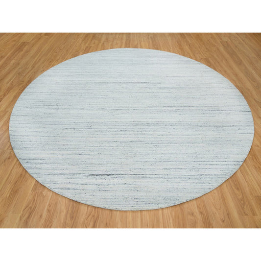 Modern and Contemporary Wool Hand Loomed Rug Ivory No Border 12.0X12.0 -O065426