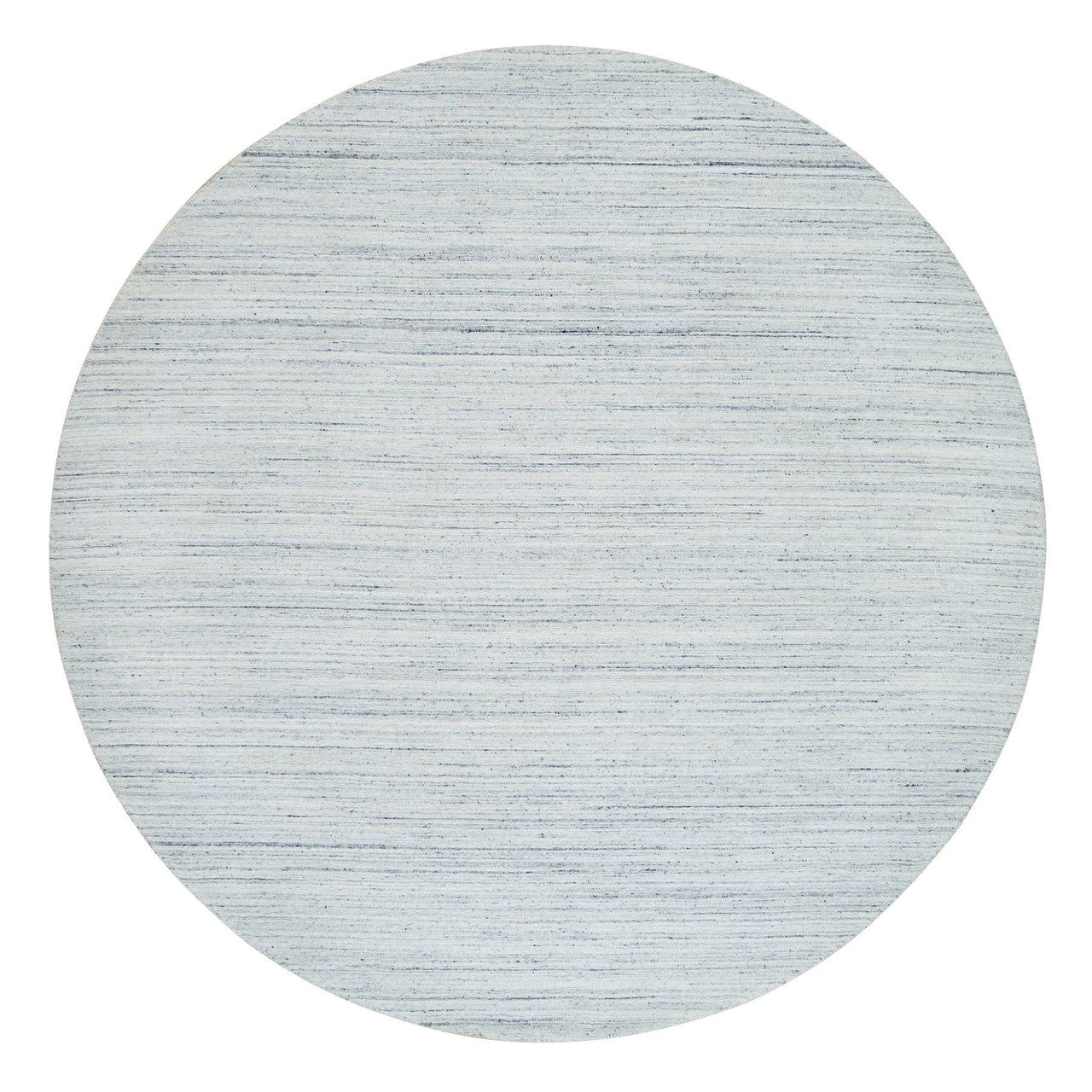 Ivory 10'0" x 10'0" Modern and Contemporary Handloom Wool Rug - Sku: O065431