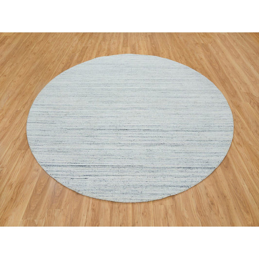 Modern and Contemporary Wool Hand Loomed Rug Ivory No Border 10.0X10.0 -O065431