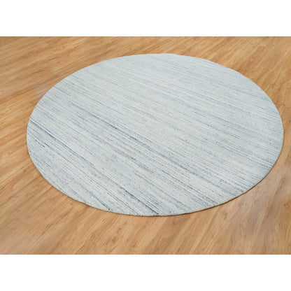 Modern and Contemporary Wool Hand Loomed Rug Ivory No Border 10.0X10.0 -O065431