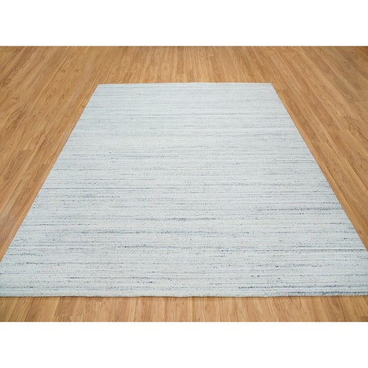 Modern and Contemporary Wool Hand Loomed Rug Ivory No Border 10.0X10.2 -O065435