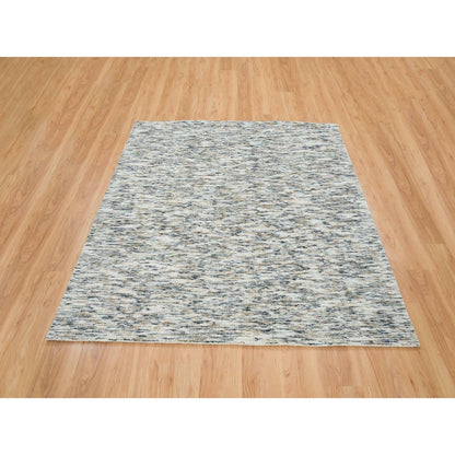 Modern and Contemporary Wool Hand Loomed Rug Beige No Border 6.2X6.0 -O065436