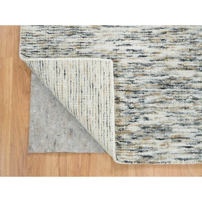 Modern and Contemporary Wool Hand Loomed Rug Beige No Border 6.2X6.0 -O065436