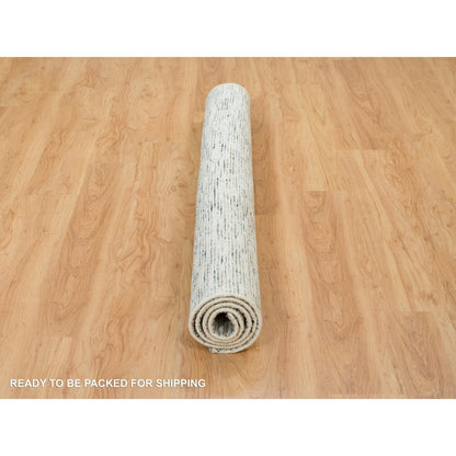 Modern and Contemporary Wool Hand Loomed Rug Beige No Border 6.2X6.0 -O065436