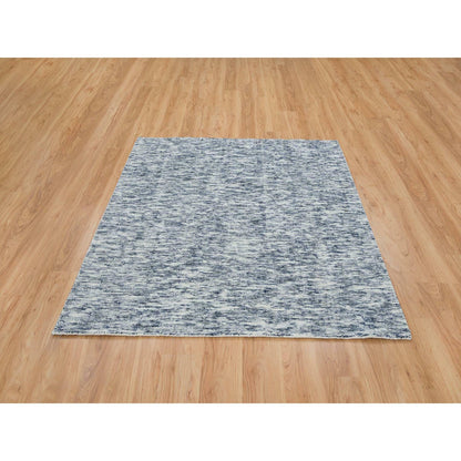Modern and Contemporary Wool Hand Loomed Rug Blue No Border 6.1X6.0 -O065437