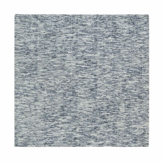 Modern and Contemporary Wool Hand Loomed Rug Blue No Border 6.0X6.0 -O065438