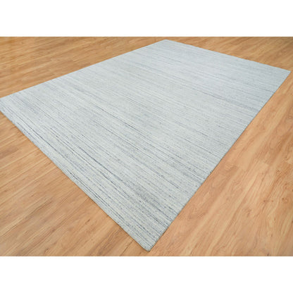 Modern and Contemporary Wool Hand Loomed Rug Ivory No Border 10.1X14.1 -O065451