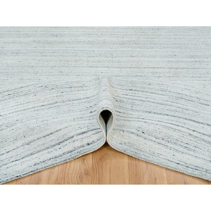 Modern and Contemporary Wool Hand Loomed Rug Ivory No Border 10.1X14.1 -O065451