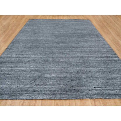 Modern and Contemporary Wool Hand Loomed Rug Grey No Border 12.1X15.1 -O065454