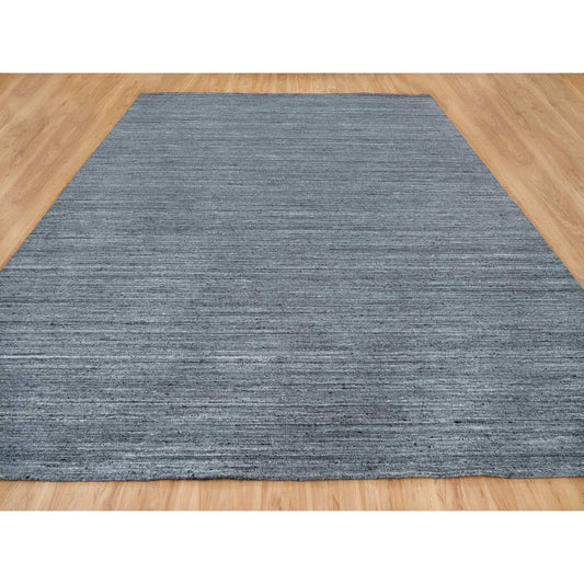 Modern and Contemporary Wool Hand Loomed Rug Grey No Border 12.1X15.1 -O065454