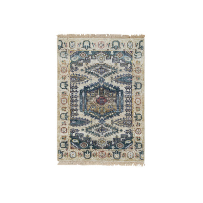 Tribal & Geometric Wool Hand Knotted Rug Ivory Ivory 2.0X3.0 -O065461