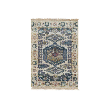 Tribal & Geometric Wool Hand Knotted Rug Ivory Ivory 2.0X3.0 -O065461