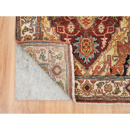 Heriz Wool Hand Knotted Rug Red Cream 2.6X23.10 -O065495